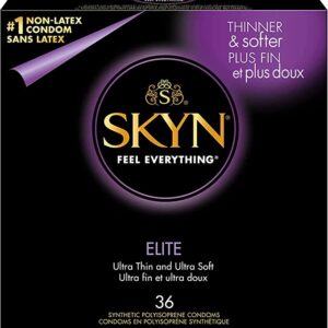 SKYN Elite - 36 unidades - Condones ultrafinos y lubricados sin látex