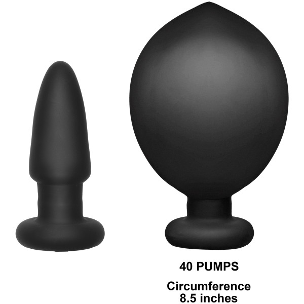 Deluxe Wonder Plug - Plug anal vibratorio inflable - Negro - Imagen 2
