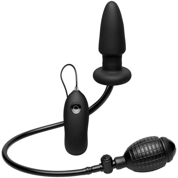 Deluxe Wonder Plug - Plug anal vibratorio inflable - Negro