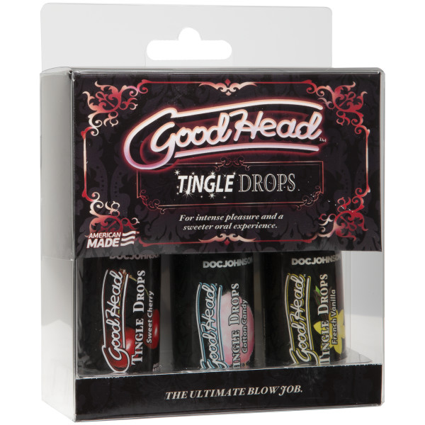 GoodHead - Tingle Drops - Cereza dulce, algodón de azúcar, vainilla francesa - Paquete de 3 - 1 fl. onz. - Imagen 4