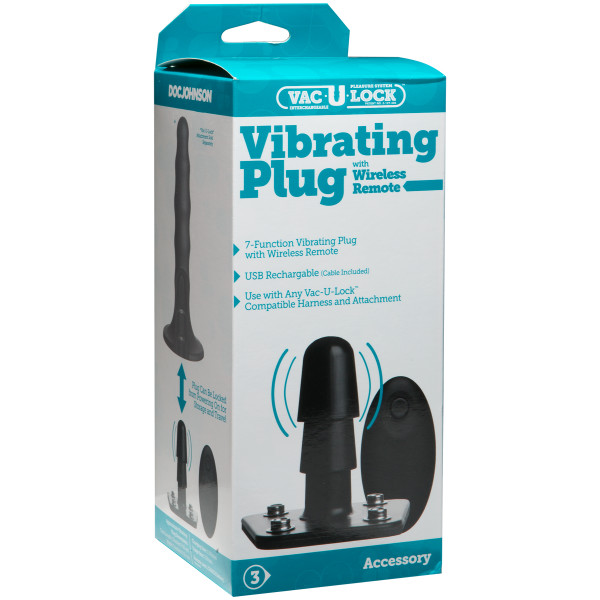 Base vibradora Vac-U-Lock con control remoto inalámbrico - Negro - Imagen 2